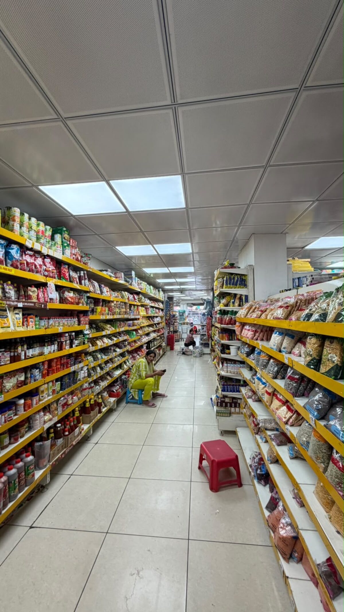 Aisle of pulses, sauces and spices