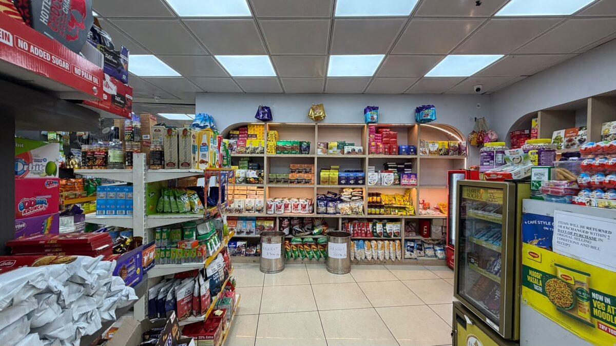 Shelves of dry fruits, almonds and nuts